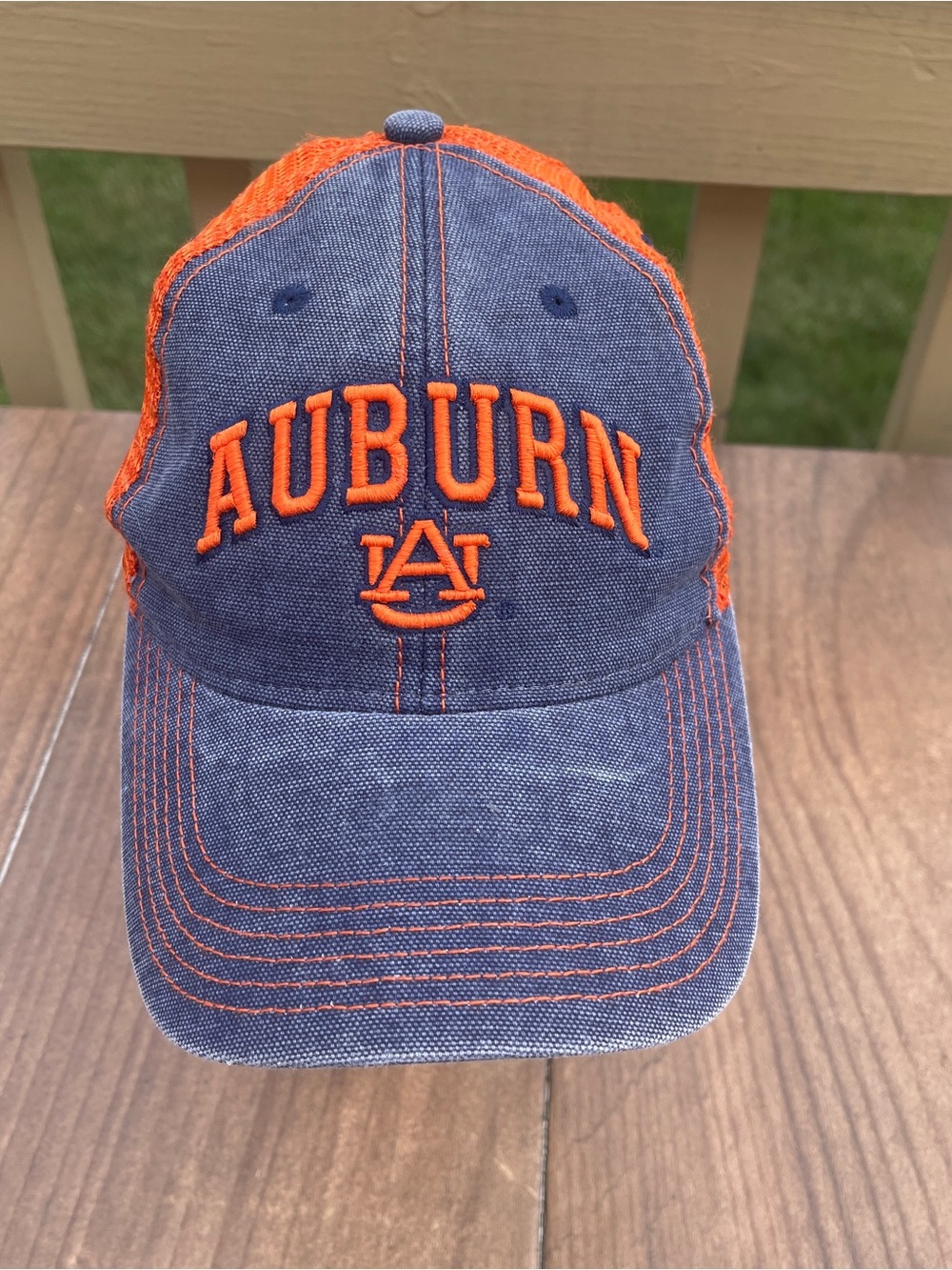 Legacy Auburn Embroidered Blue and Orange Trucker Hat